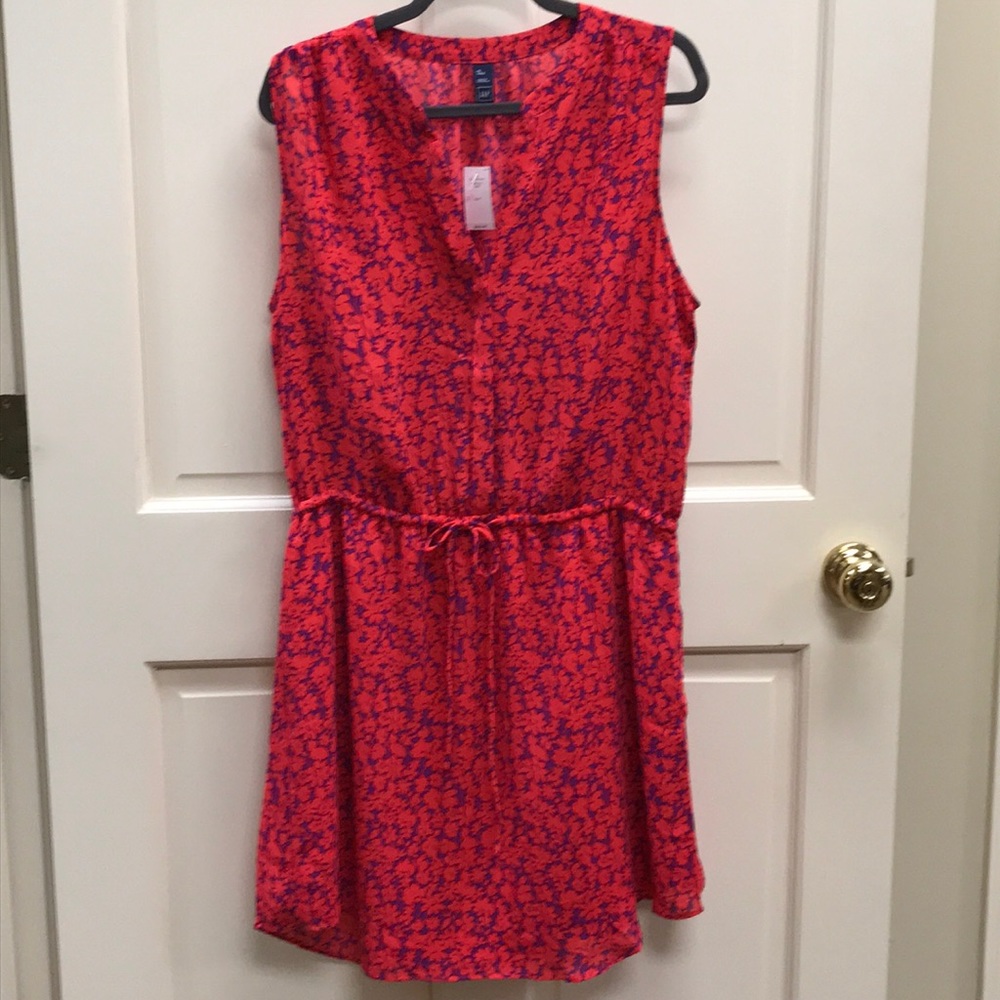 GAP Dress, Purple and Dark Salmon colored pattern